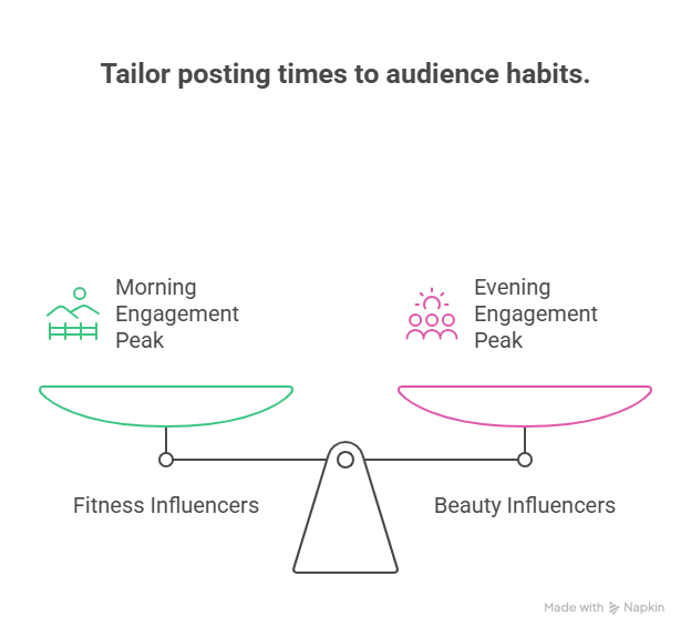 Tailor posting times to audience habits.